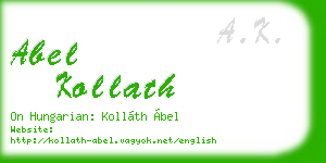 abel kollath business card